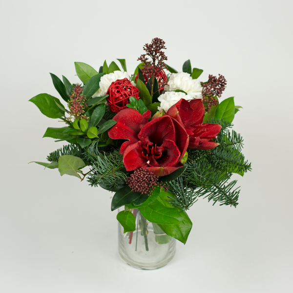 Punainen amarylliskimppu